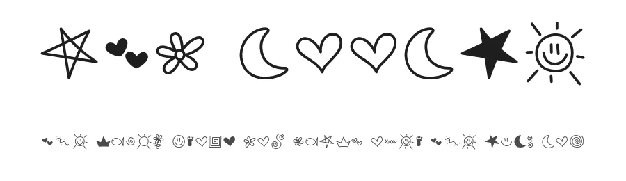 MTF Doodle by Miss Tiina Fonts - MTF — Dingbats Font