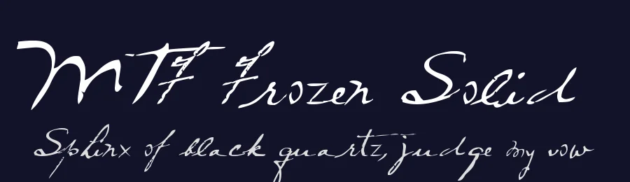 MTF Frozen Solid by Miss Tiina Fonts - MTF — Script Handwritten Font — thumbnail 2