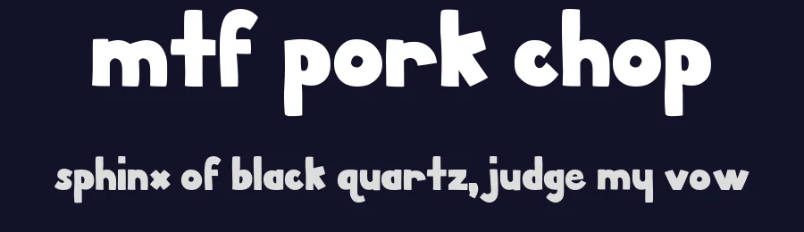 MTF Pork Chop by Miss Tiina Fonts - MTF — Decorative Font — thumbnail 2