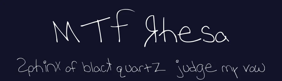 MTF Rhesa by Miss Tiina Fonts - MTF — Script Handwritten Font — thumbnail 2