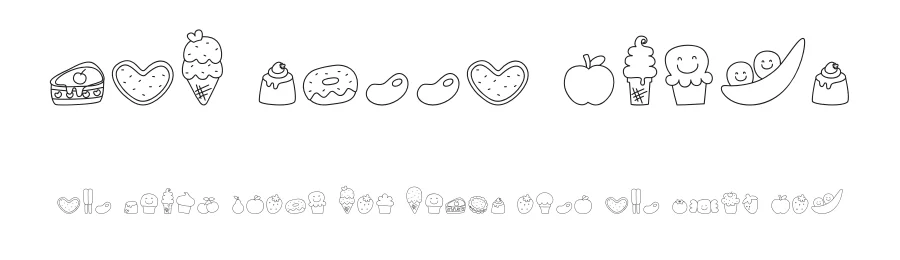 MTF Sweet Dings by Miss Tiina Fonts - MTF — Dingbats Font