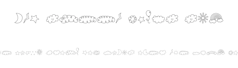 MTF Sweet Dings Sky by Miss Tiina Fonts - MTF — Dingbats Font