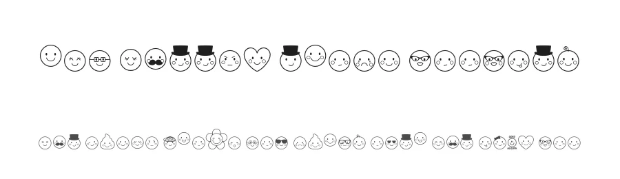 MTF Cheeky Emoji Doodles by Miss Tiina Fonts - MTF — Dingbats Font