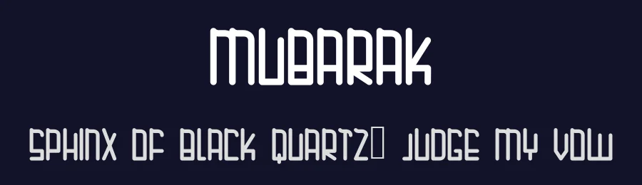 Mubarak by selawetype — Decorative Font — thumbnail 2
