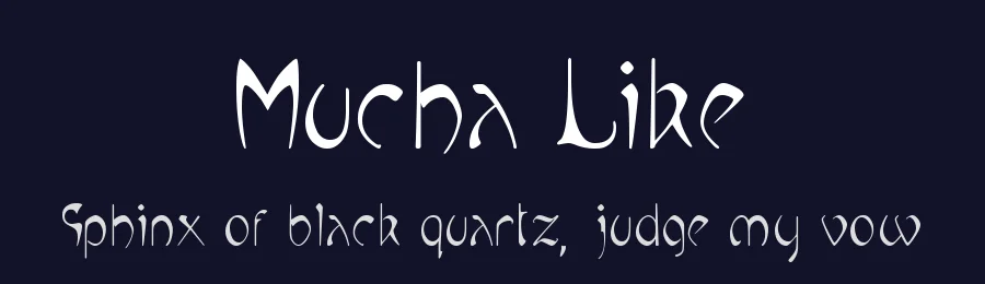Mucha Like by kiwifrog — Decorative Font — thumbnail 2