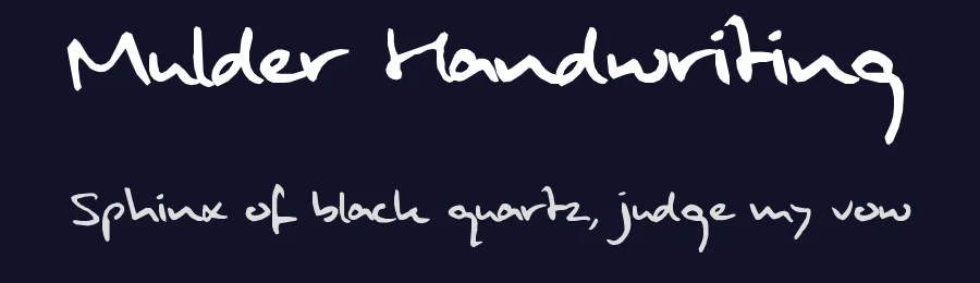 Mulder Handwriting by M.C. Mulder — Script Handwritten Font — thumbnail 2