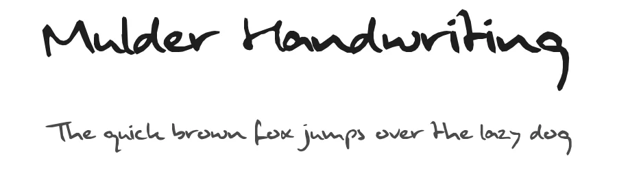 Mulder Handwriting