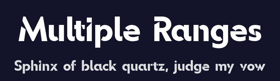 Multiple Ranges by 177Studio — Sans Serif Font — thumbnail 2