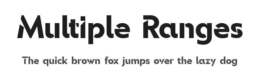 Multiple Ranges by 177Studio — Sans Serif Font
