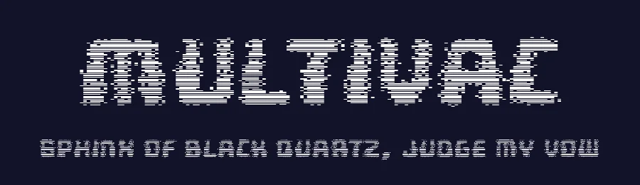 Multivac by Disaster Fonts — Display Font — thumbnail 2