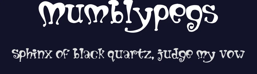 Mumblypegs by St Rachan — Decorative Font — thumbnail 2