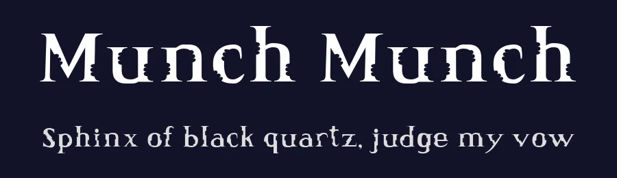 Munch Munch by Cristina Hernández Capetillo — Decorative Font — thumbnail 2