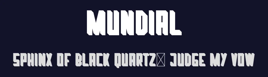 Mundial by Ben Gilchrist — Decorative Font — thumbnail 2