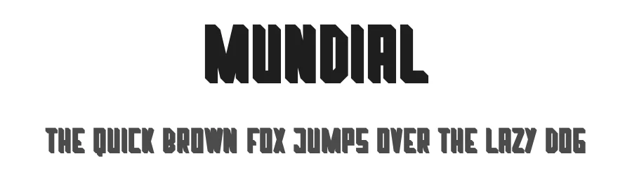 Mundial by Ben Gilchrist — Decorative Font