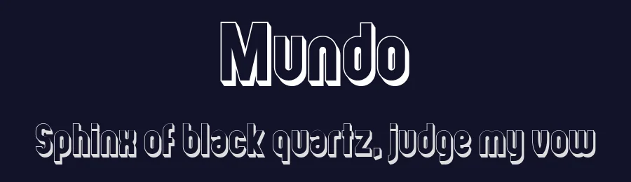 Mundo by Vladimir Nikolic — Sans Serif Font — thumbnail 2