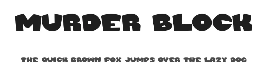 Murder Block by James Greenwood — Decorative Font
