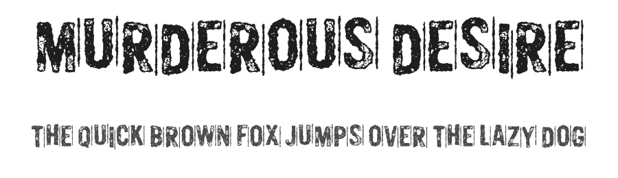 Murderous Desire by Pizzadude β Decorative Font