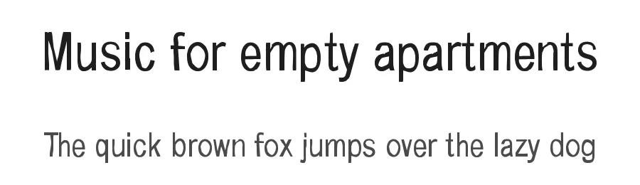 Music for empty apartments