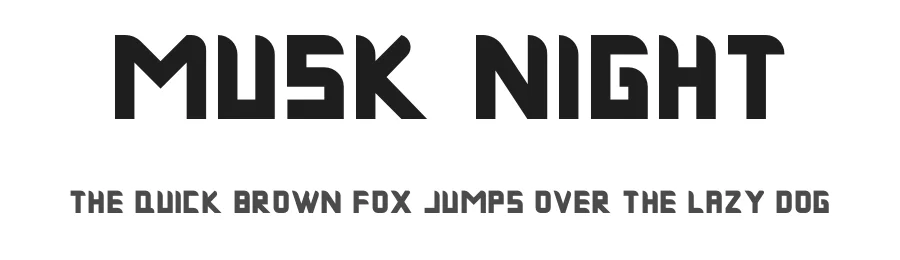 Musk Night by Rizka Prayuda — Decorative Font