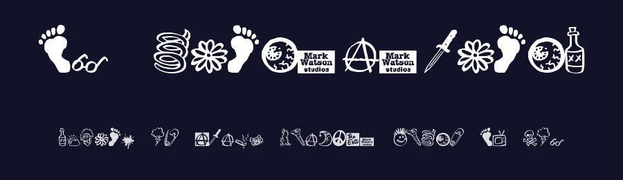 MW Ding-A-Lings by Mark Watson — Dingbats Font — thumbnail 2