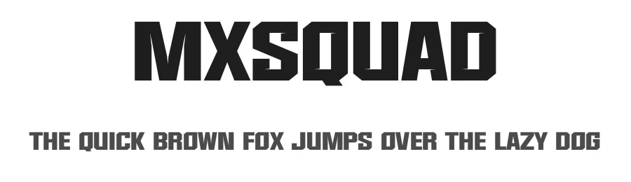 Mxsquad by Ckdsign — Display Font