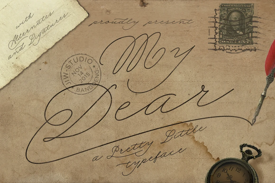 My Dear Font by Storic β Script Handwritten Font