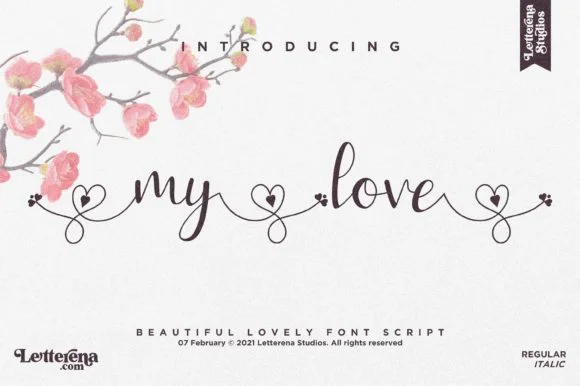 My Love Font by Letterena Studios by Letterena Studios — Script Handwritten Font