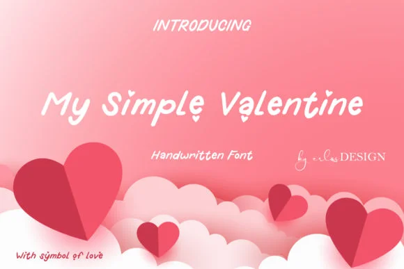 My Simple Valentine Font by erlosDESIGN — Script Handwritten Font