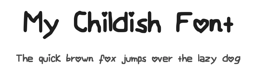 My Childish Font