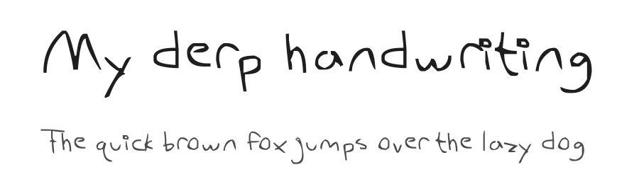 My derp handwriting