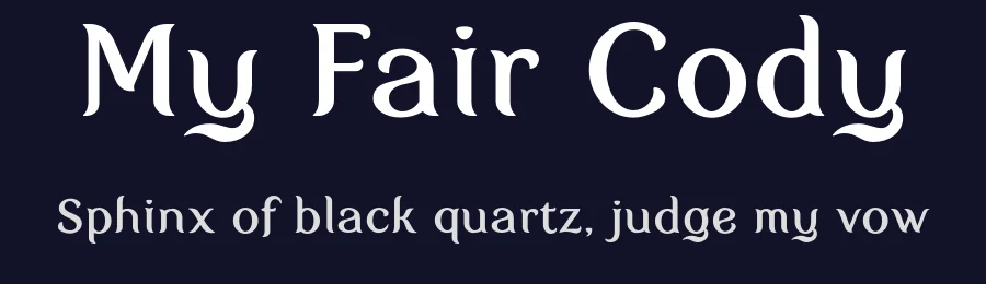 My Fair Cody by About Letters — Decorative Font — thumbnail 2