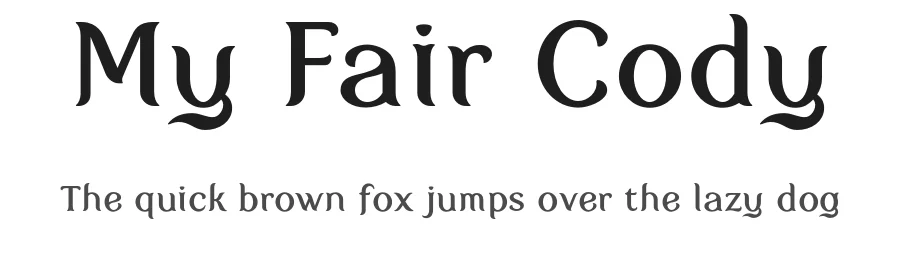 My Fair Cody by About Letters — Decorative Font