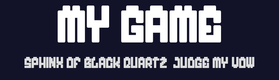 My Game by weknow — Display Font — thumbnail 2