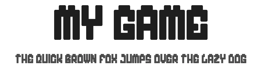 My Game by weknow — Display Font