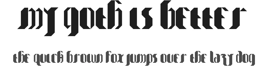My Goth is better by alien foundery — Blackletter Font