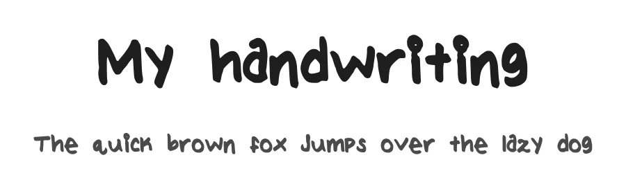 My handwriting
