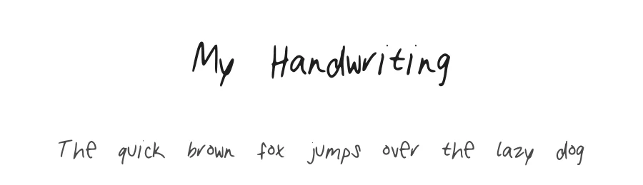 My Handwriting