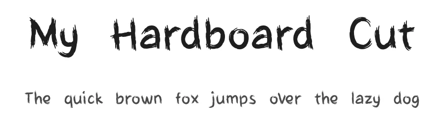 My Hardboard Cut