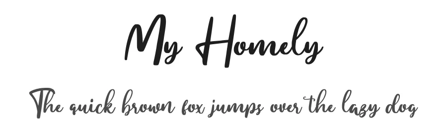 My Homely by Sarah Robbaniyyah — Script Handwritten Font
