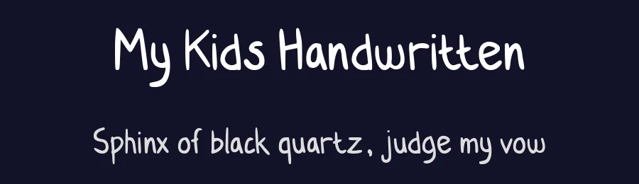 My Kids Handwritten by Tosca Digital — Script Handwritten Font — thumbnail 2