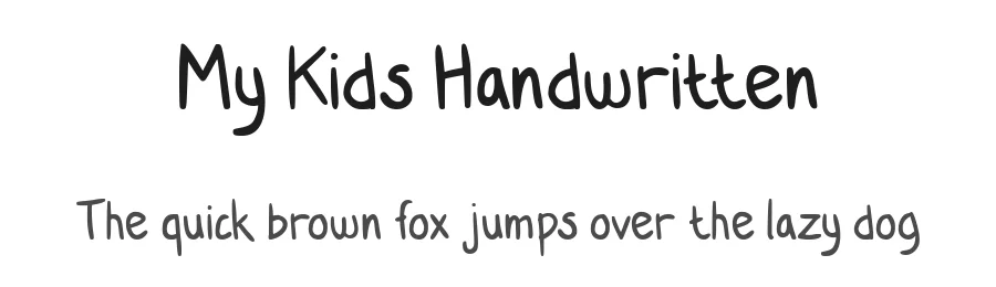 My Kids Handwritten by Tosca Digital — Script Handwritten Font