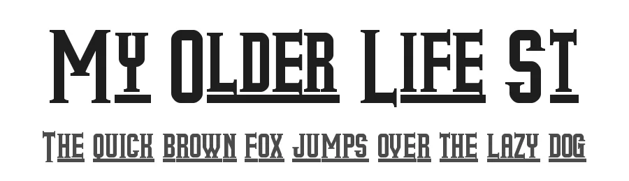 My Older Life St by Southype — Decorative Font