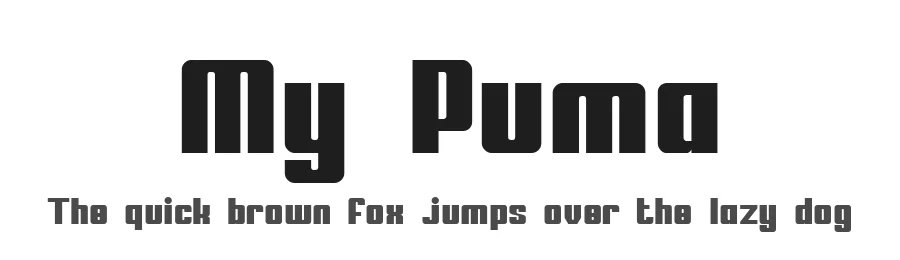 My Puma by Samuel Park — Display Font