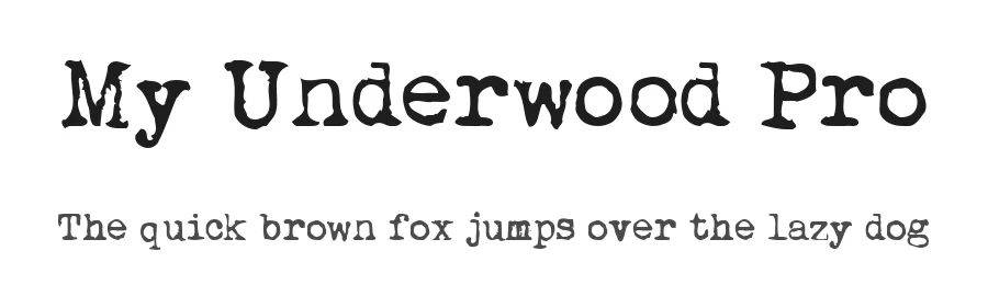 My Underwood Pro