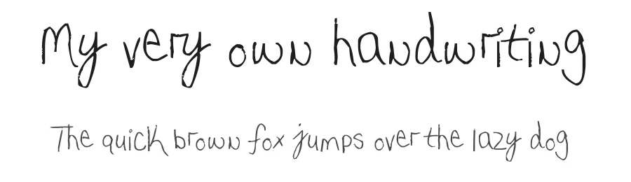 My very own handwriting