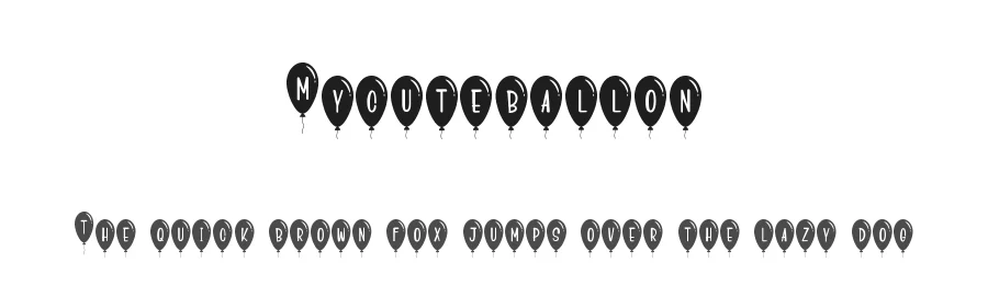 Mycuteballon by Kotak Kuning Studio โ Decorative Font