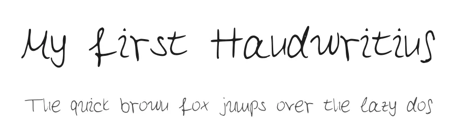 My first Handwriting