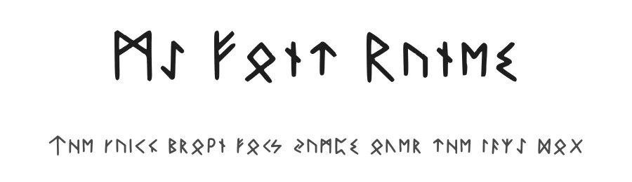 My Font Runes by Runas Escandinavas DiseΓ±o De Runas Real β Dingbats Font