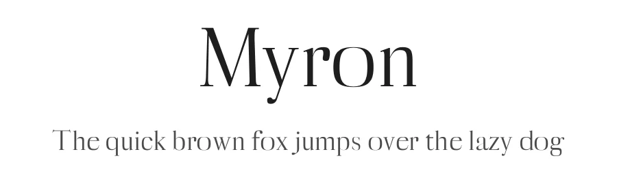 Myron by creativetacos — Serif Font