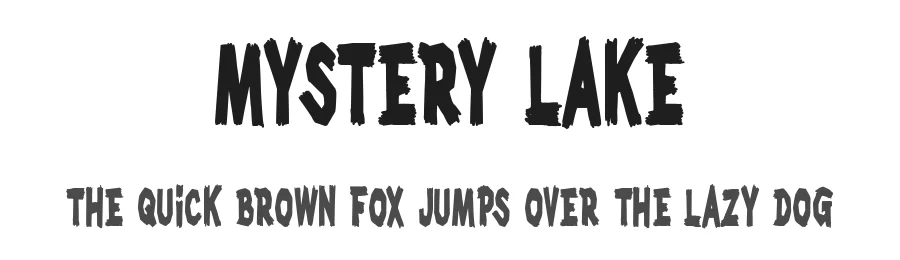 Mystery Lake by Woodcutter — Decorative Font